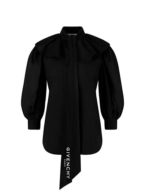 givenchy ruffled logo scarf blouse|Givenchy outlet sale.